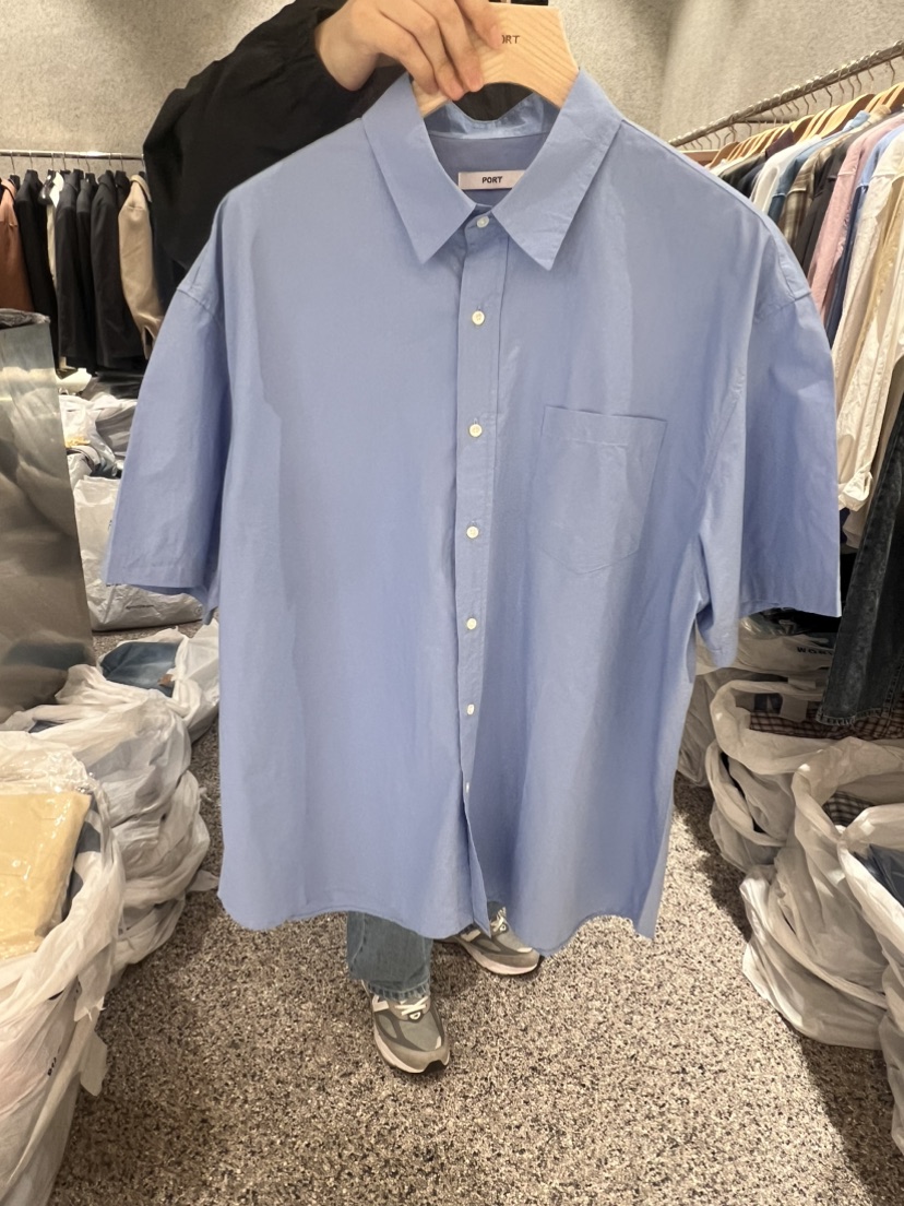PORT-男裝韓國直郵東大門實拍女裝新品休閑24春夏襯衫蕾絲衫PORT-男裝襯衫/蕾絲衫