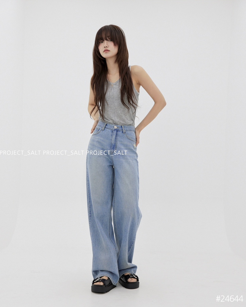 PROJECTSALT韓國直郵東大門代購女裝新款休閑推薦真品牛仔褲PROJECTSALT牛仔褲