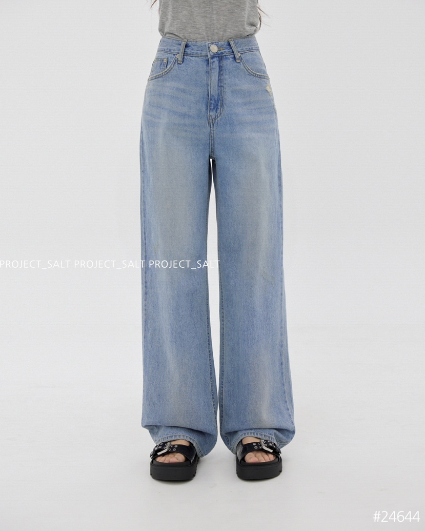 PROJECTSALT韓國直郵東大門代購女裝新款休閑推薦真品牛仔褲PROJECTSALT牛仔褲