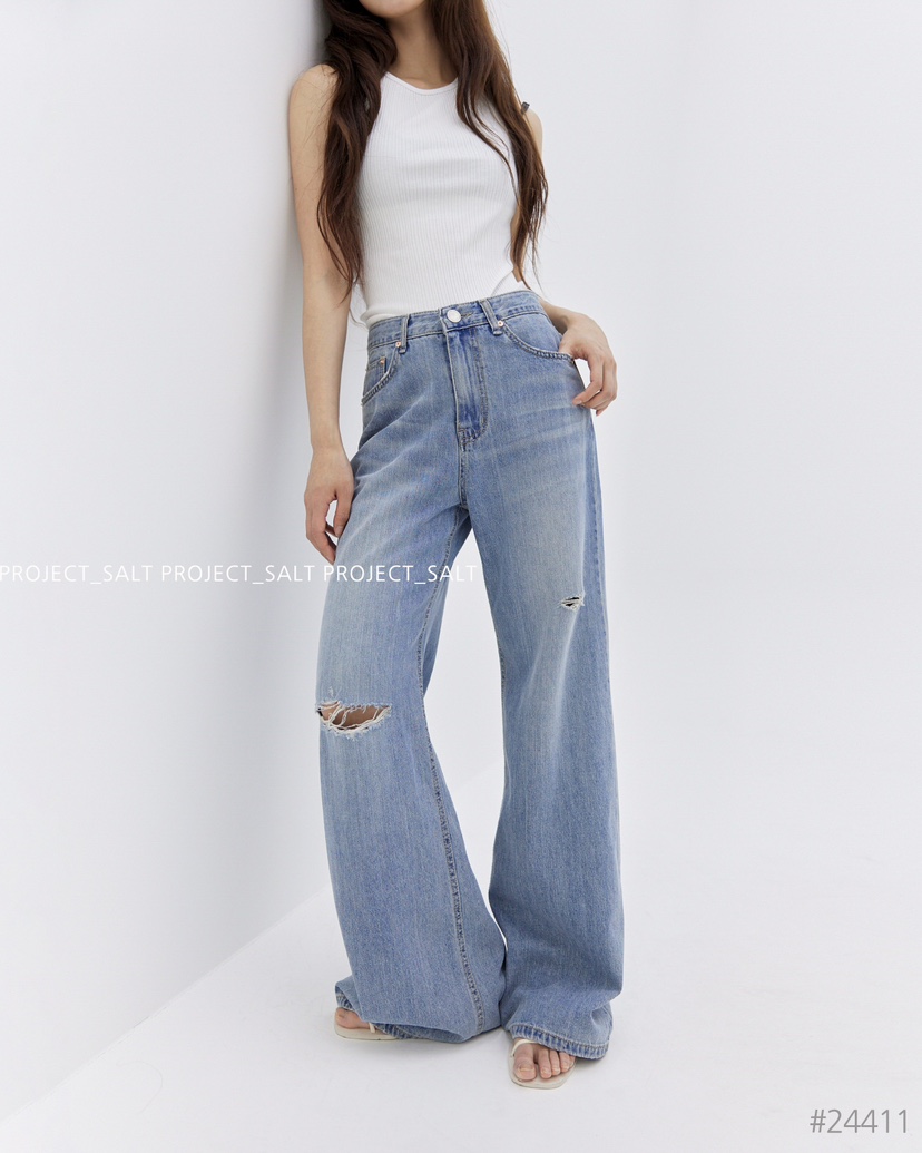 PROJECTSALT直郵韓國代購女裝新款推薦真品熱賣職業24春夏牛仔褲PROJECTSALT牛仔褲