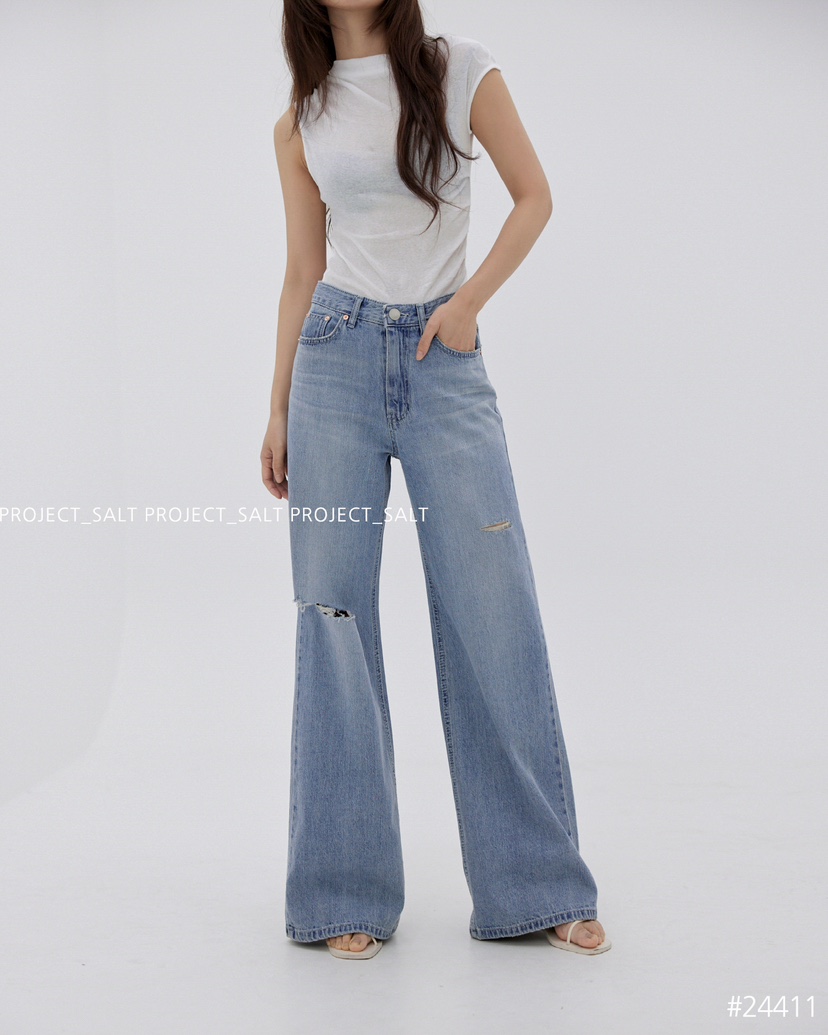 PROJECTSALT直郵韓國代購女裝新款推薦真品熱賣職業24春夏牛仔褲PROJECTSALT牛仔褲