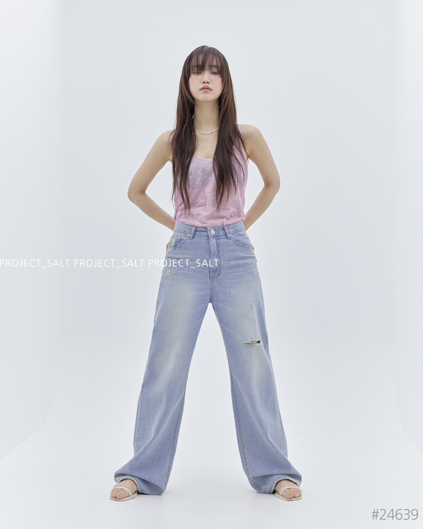 PROJECTSALT韓國直郵女裝新品24春夏職業時尚人氣熱賣牛仔褲PROJECTSALT牛仔褲