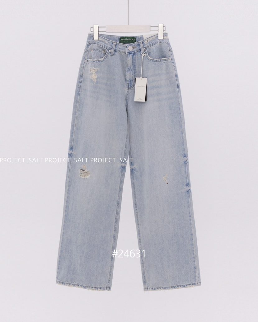 PROJECTSALT韓國直郵東大門代購女裝新品推薦熱賣24春夏牛仔褲PROJECTSALT牛仔褲