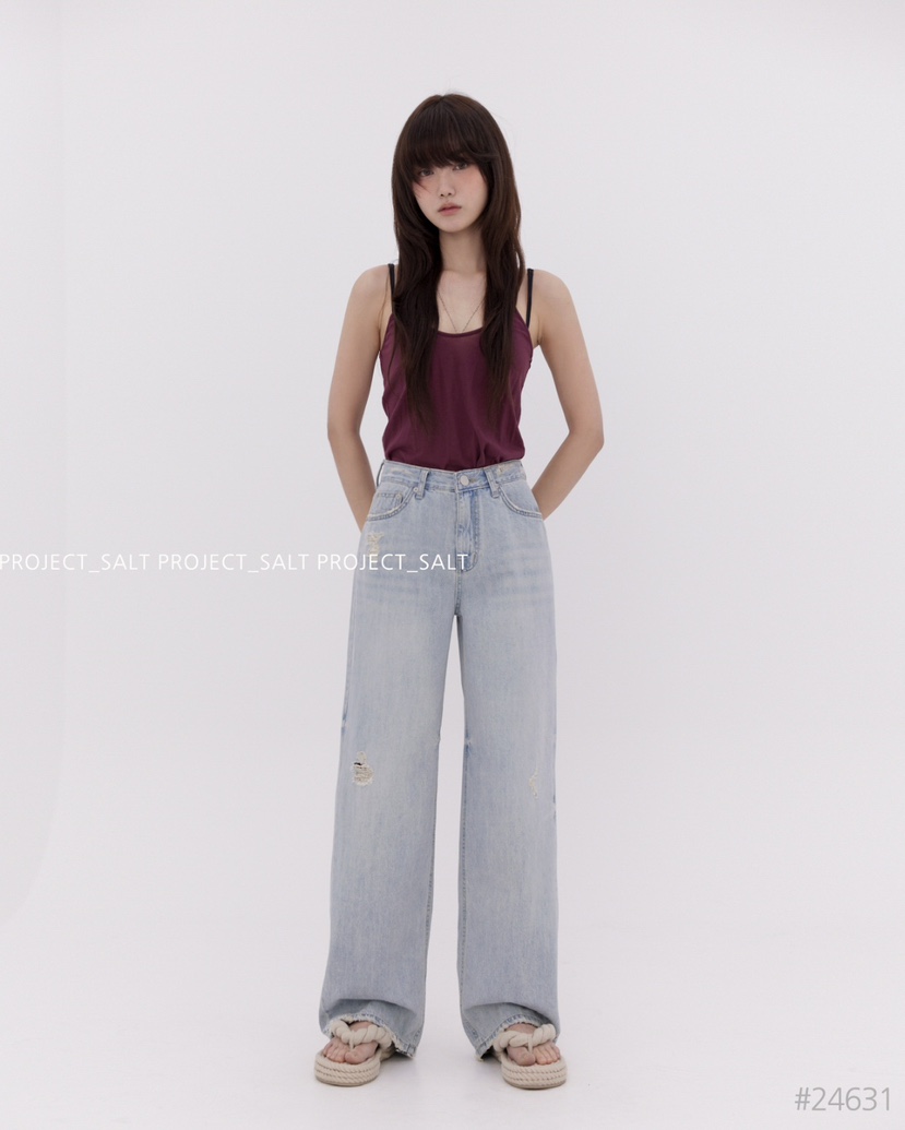 PROJECTSALT韓國直郵東大門代購女裝新品推薦熱賣24春夏牛仔褲PROJECTSALT牛仔褲