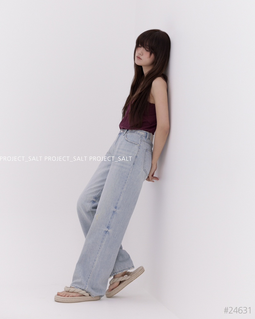 PROJECTSALT韓國直郵東大門代購女裝新品推薦熱賣24春夏牛仔褲PROJECTSALT牛仔褲