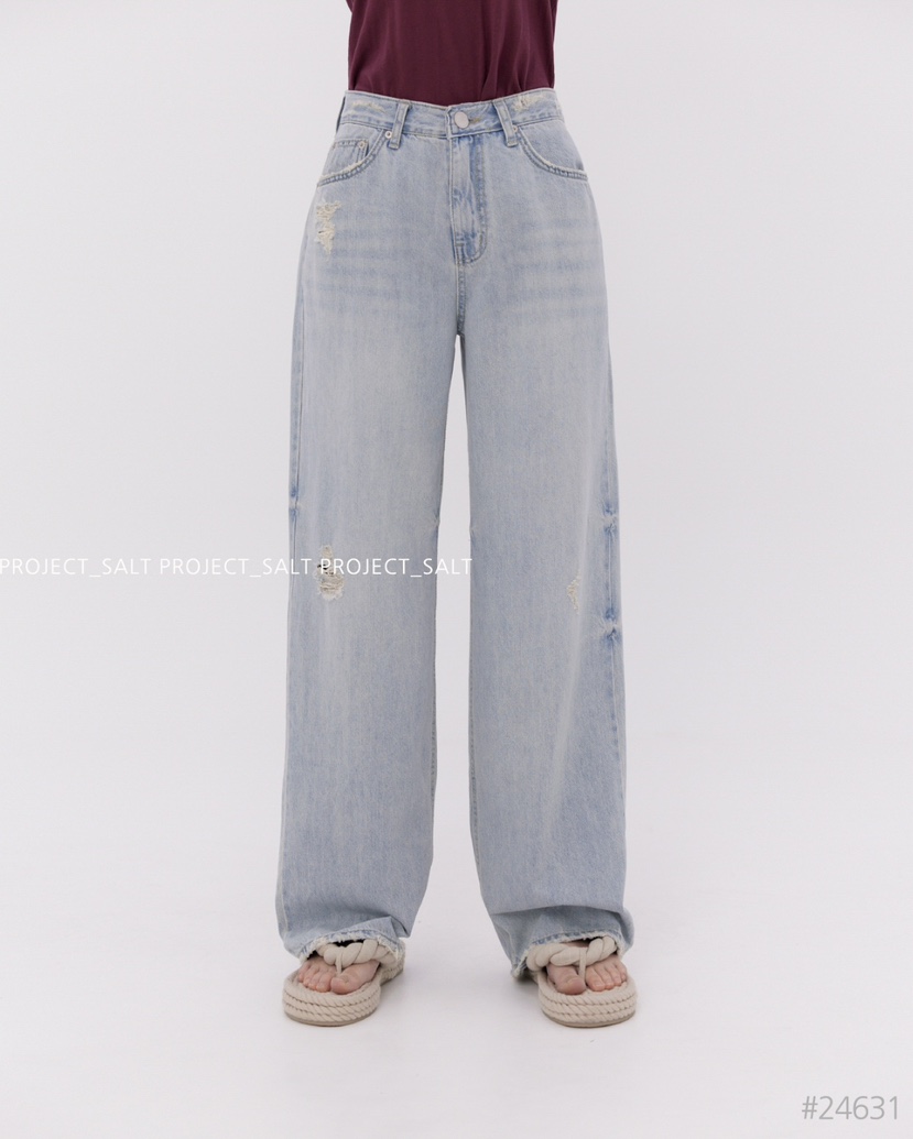 PROJECTSALT韓國直郵東大門代購女裝新品推薦熱賣24春夏牛仔褲PROJECTSALT牛仔褲