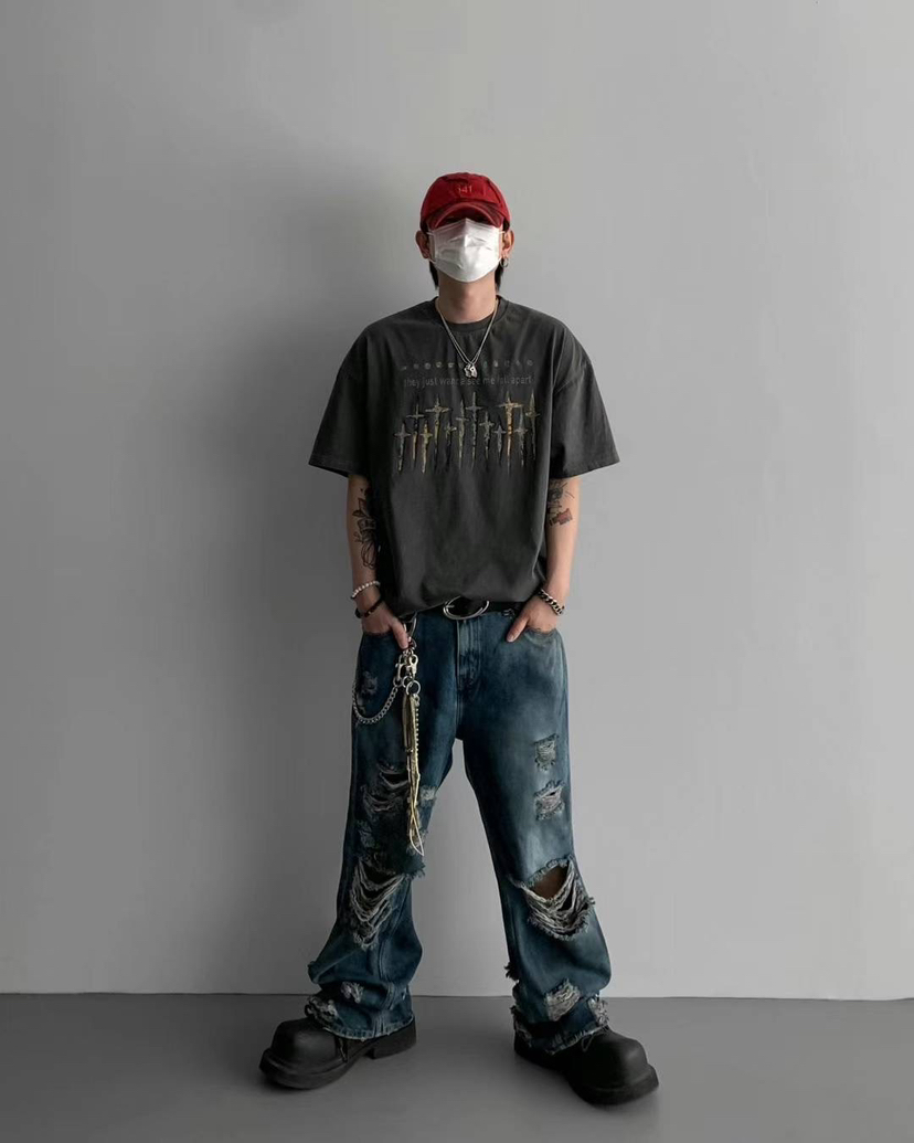 UNUSED,LAB-男裝韓國直郵東大門實拍女士新品24春夏T恤UNUSED,LAB-男裝T恤