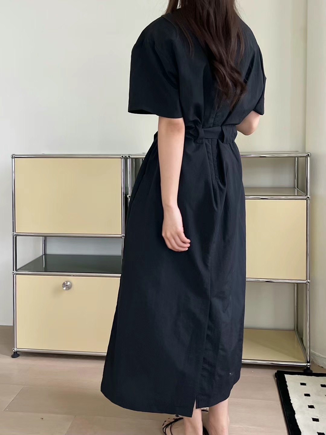 around110韓國直郵東大門代購女裝新品時尚連衣裙含腰帶around110連衣裙