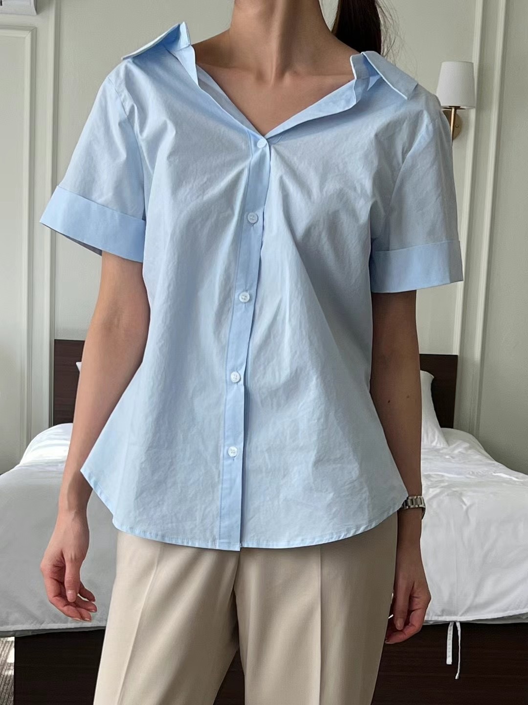 around110韓國直郵女裝新款推薦休閑時尚職業襯衫蕾絲衫around110襯衫/蕾絲衫