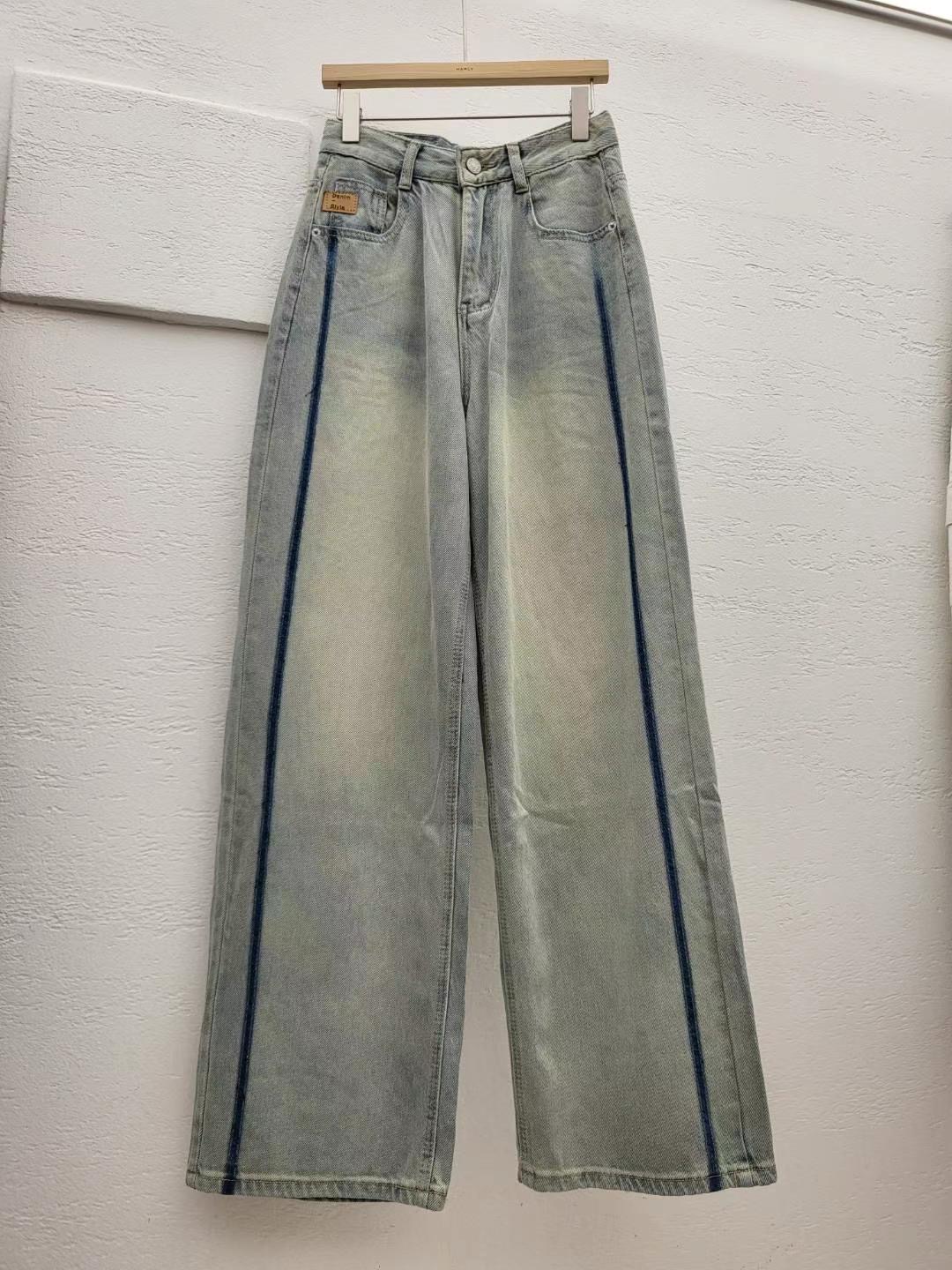 MARLY直郵韓國代購女裝新品人氣時尚推薦休閑真品牛仔褲牛仔布MARLY牛仔褲