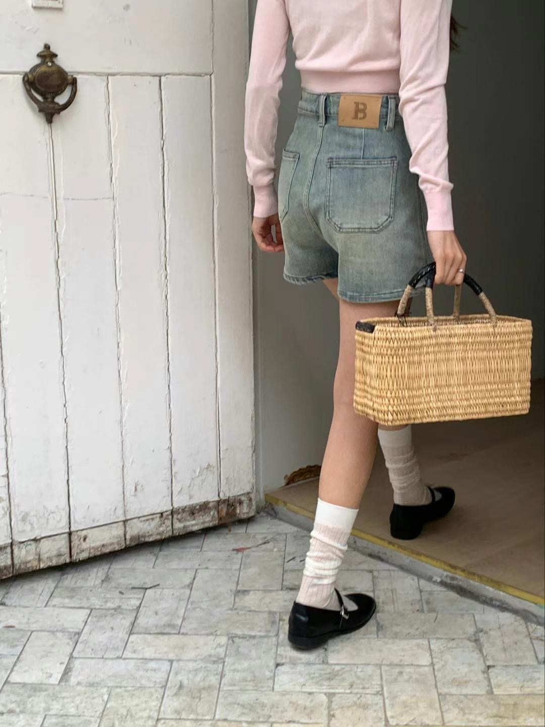 MARLY韓國直郵東大門代購女裝新款24春夏熱賣短褲牛仔布口袋MARLY短褲
