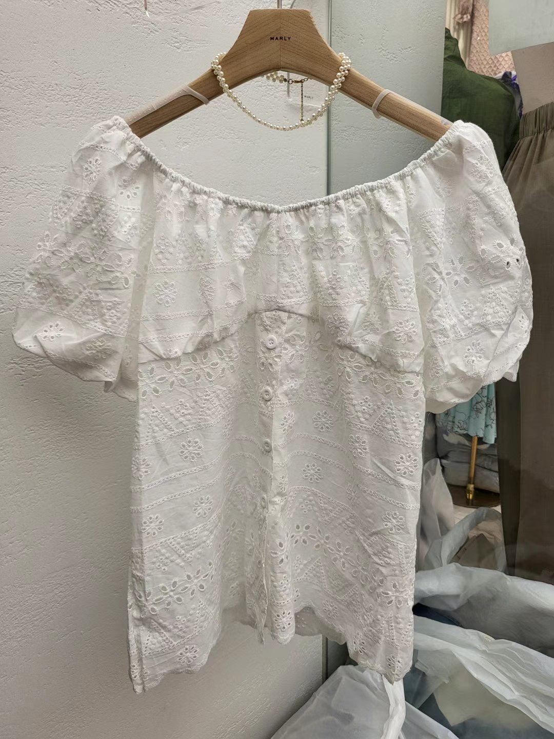 MARLY韓國直郵東大門實拍女士新品真品時尚24春夏襯衫蕾絲衫MARLY襯衫/蕾絲衫