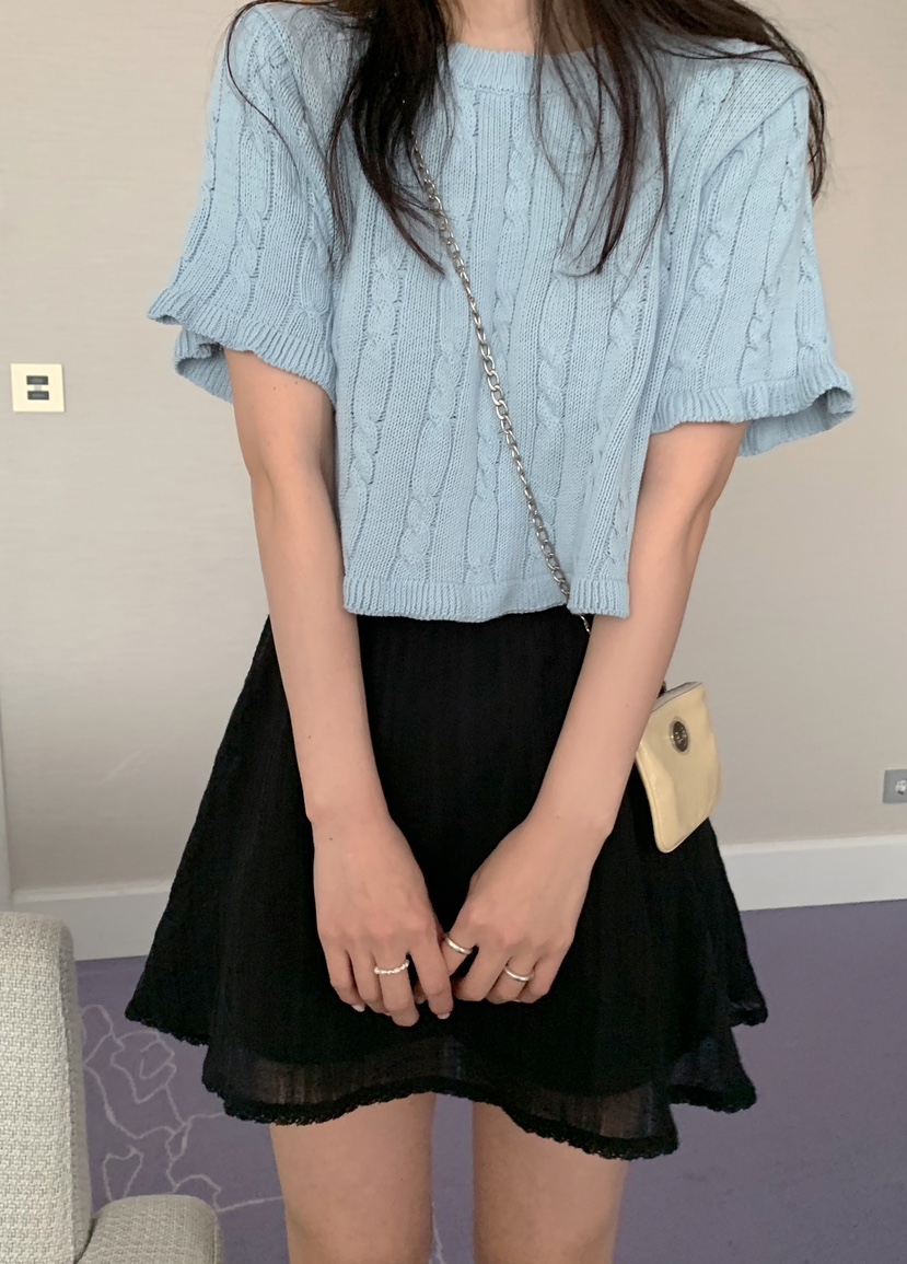 MELLOUNGE韓國直郵女士新品職業熱賣休閑真品推薦時尚針織衫MELLOUNGE-T針織衫
