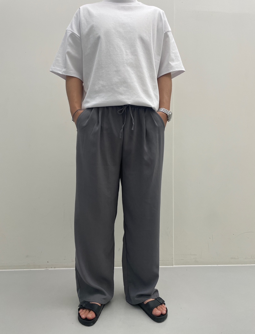 VENDER韓國直郵東大門實拍女裝新品熱賣24春夏休閑褲亞麻VENDER休閑褲