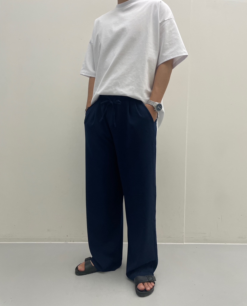 VENDER韓國直郵東大門實拍女裝新品熱賣24春夏休閑褲亞麻VENDER休閑褲
