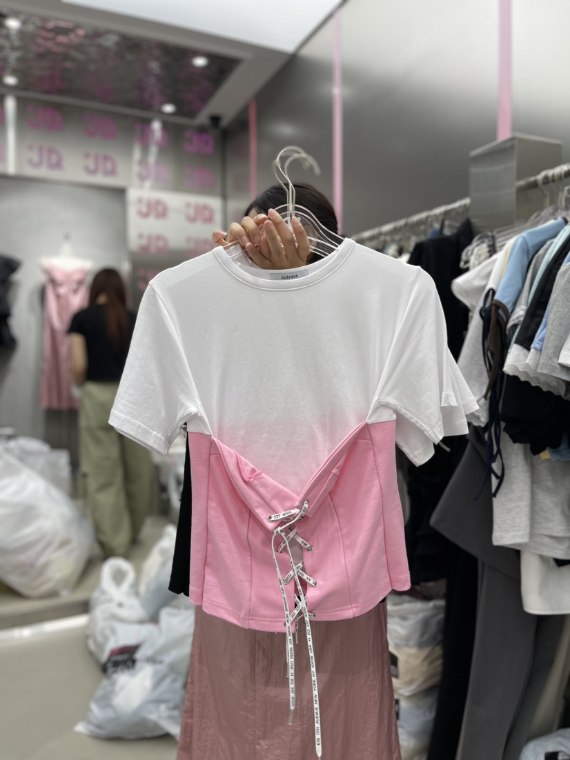 Judyque韓國直郵女裝新品人氣真品推薦熱賣休閑時尚24春夏T恤JUDYQUET恤