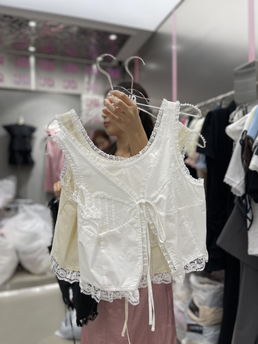 Judyque直郵韓國代購女裝新款休閑真品24春夏吊帶背心蕾絲JUDYQUE吊帶/背心