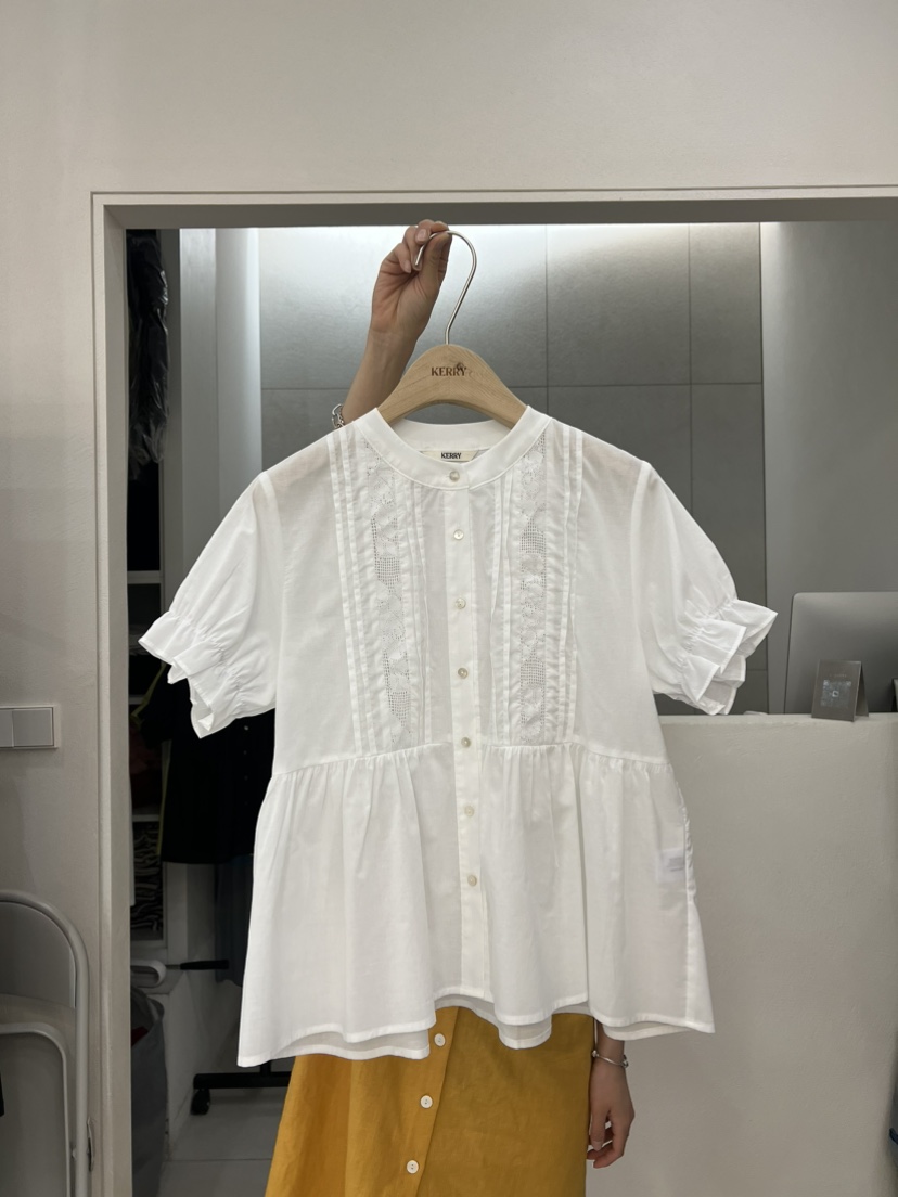 KERRY韓國直郵東大門代購女裝新款真品職業人氣襯衫蕾絲衫蕾絲KERRY襯衫/蕾絲衫圖色2