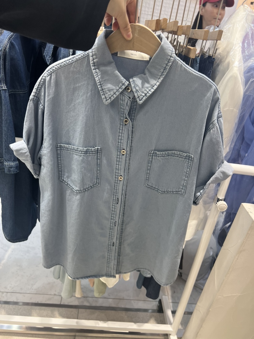 LIVE/LULULALLA直郵韓國代購女裝新品休閑人氣襯衫蕾絲衫口袋LIVE/LULULALLA襯衫/蕾絲衫圖色2