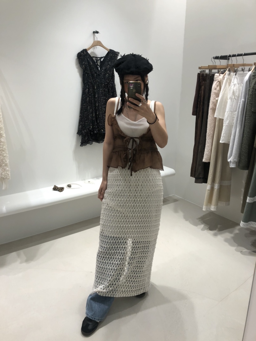MELTED-P韓國直郵東大門實拍女裝新品真品熱賣推薦長裙刺繡MELTED-P長裙