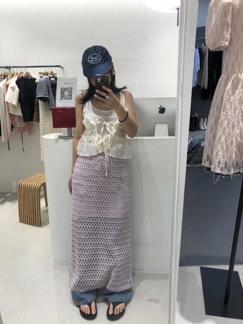 MELTED-P韓國直郵東大門實拍女裝新品真品熱賣推薦長裙刺繡MELTED-P長裙