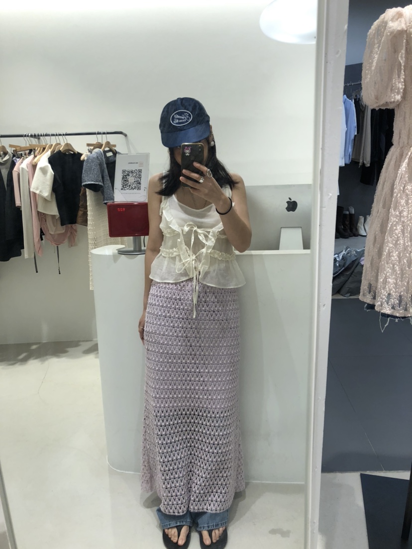 MELTED-P韓國直郵東大門實拍女裝新品真品熱賣推薦長裙刺繡MELTED-P長裙