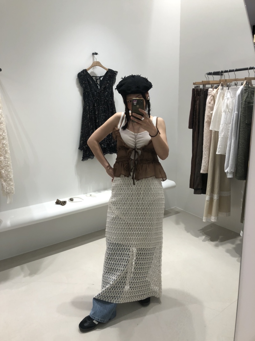 MELTED-P韓國直郵東大門實拍女裝新品真品熱賣推薦長裙刺繡MELTED-P長裙
