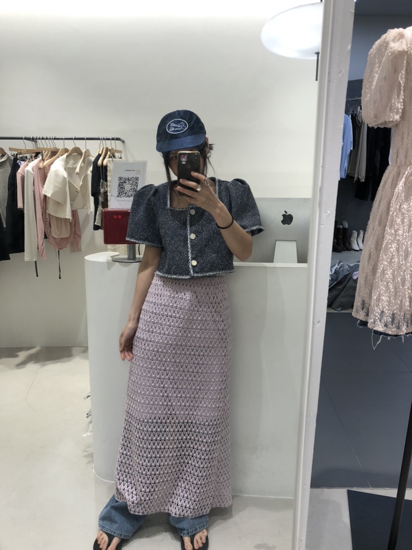 MELTED-P韓國直郵東大門實拍女裝新品真品熱賣推薦長裙刺繡MELTED-P長裙