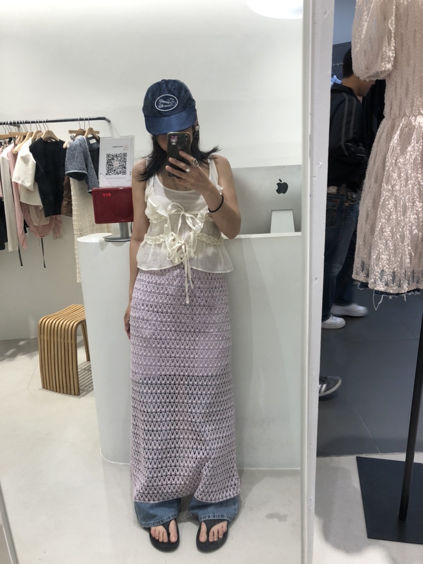 MELTED-P韓國直郵東大門實拍女裝新品真品熱賣推薦長裙刺繡MELTED-P長裙