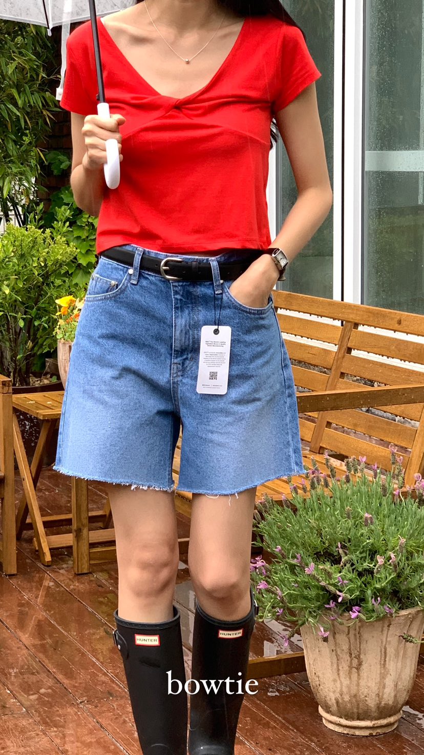 BOWTIE韓國直郵東大門代購女裝新款24春夏人氣時尚職業短褲GLITTER短褲