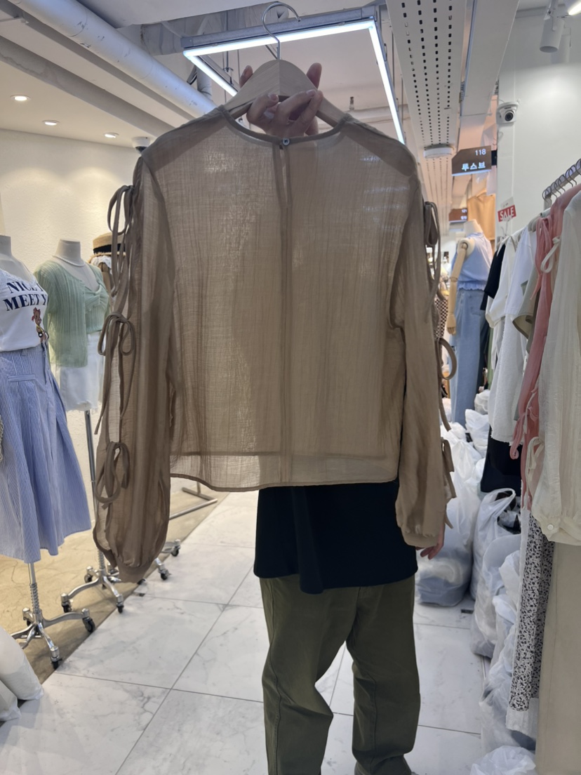 LOOSB直郵韓國代購女裝新品推薦休閑24春夏熱賣襯衫蕾絲衫LOOSB襯衫/蕾絲衫