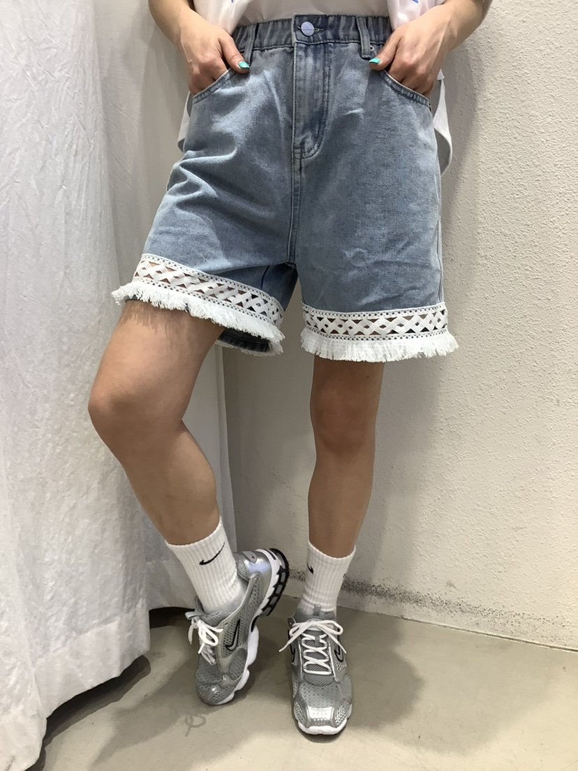 O MARIE直郵韓國代購女裝新款熱賣24春夏休閑推薦短褲流蘇O'MARIE短褲