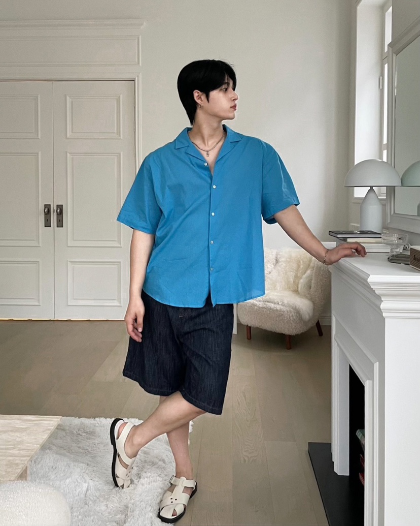 OUR ROOM-男裝韓國直郵女裝新品時尚推薦人氣襯衫蕾絲衫亞麻OUR ROOM襯衫/蕾絲衫