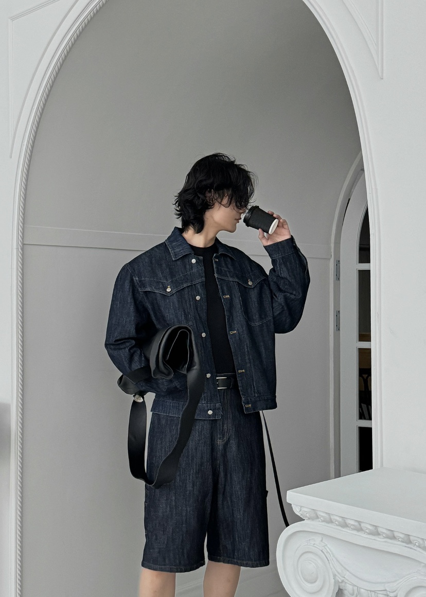 OUR ROOM-男裝韓國直郵東大門代購女裝新款人氣時尚夾克亞麻Our Room/Our Wave夾克