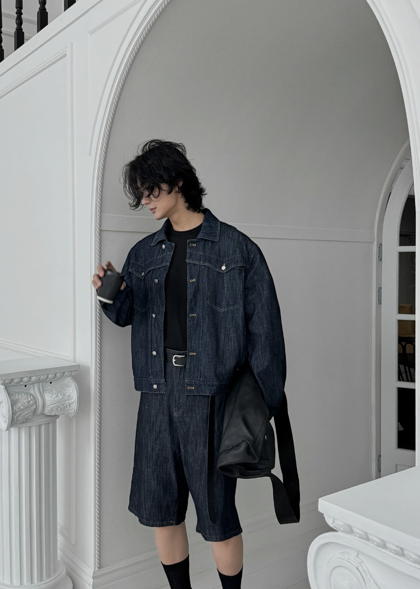 OUR ROOM-男裝韓國直郵東大門代購女裝新款人氣時尚夾克亞麻Our Room/Our Wave夾克