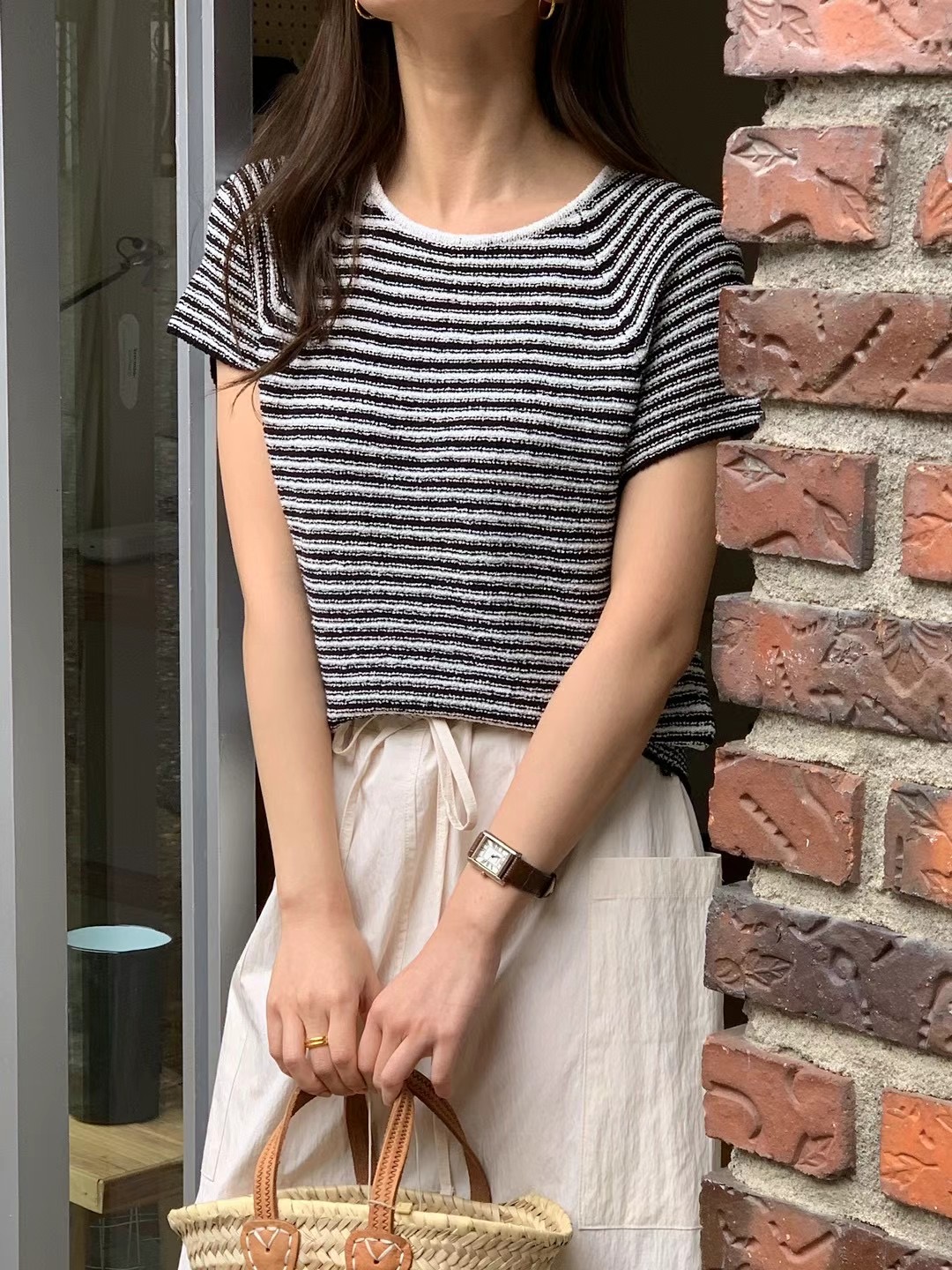 VINE直郵韓國代購女裝新品人氣時尚職業24春夏推薦針織衫VINE針織衫圖色2