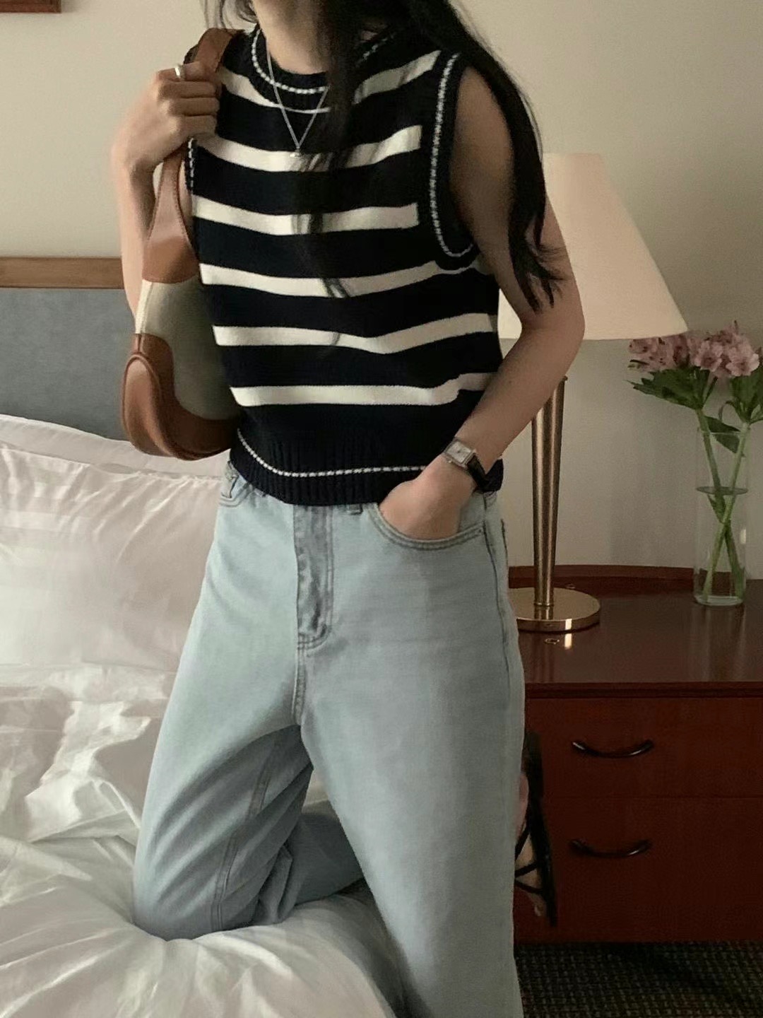 VINE韓國直郵東大門代購女裝新款休閑職業時尚熱賣吊帶背心VINE吊帶/背心