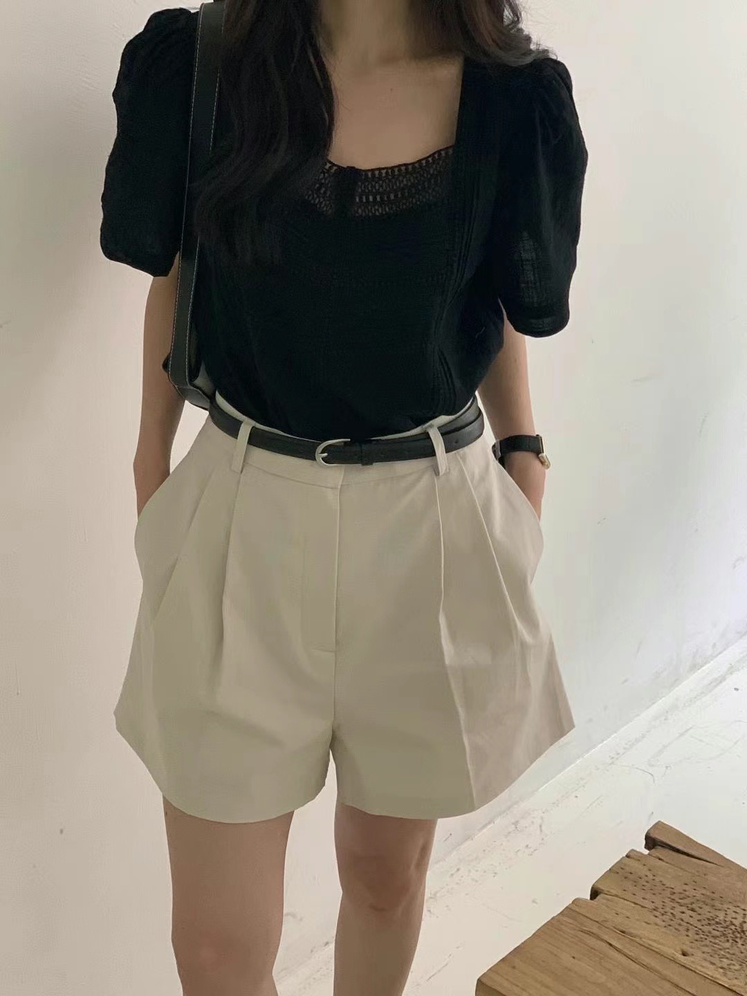 VINE直郵韓國代購女裝新品熱賣24春夏人氣時尚襯衫蕾絲衫VINE襯衫/蕾絲衫圖色2
