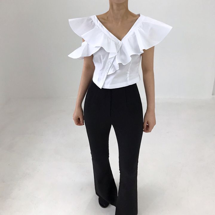2TWO MOON直郵韓國代購女裝新品人氣職業熱賣24春夏襯衫蕾絲衫2TWO MOON襯衫/蕾絲衫