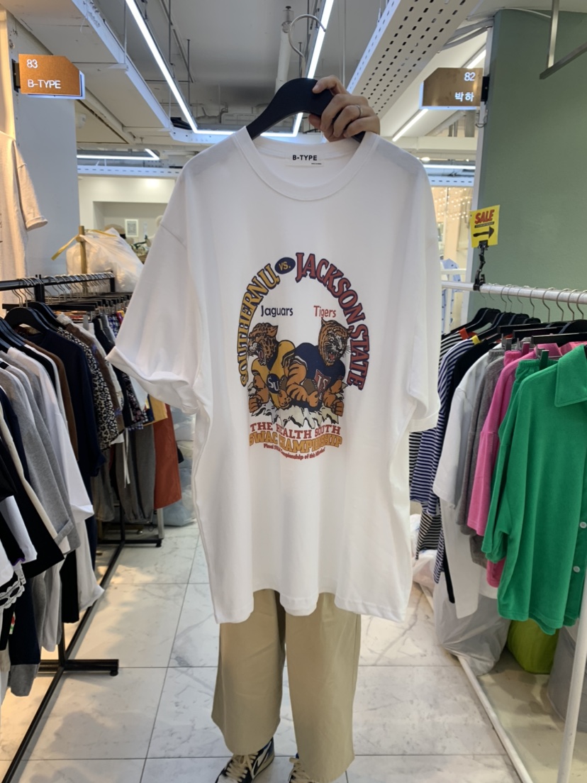 B-TYPE韓國直郵女裝新品人氣推薦24春夏真品職業休閑T恤B-TYPET恤圖色2