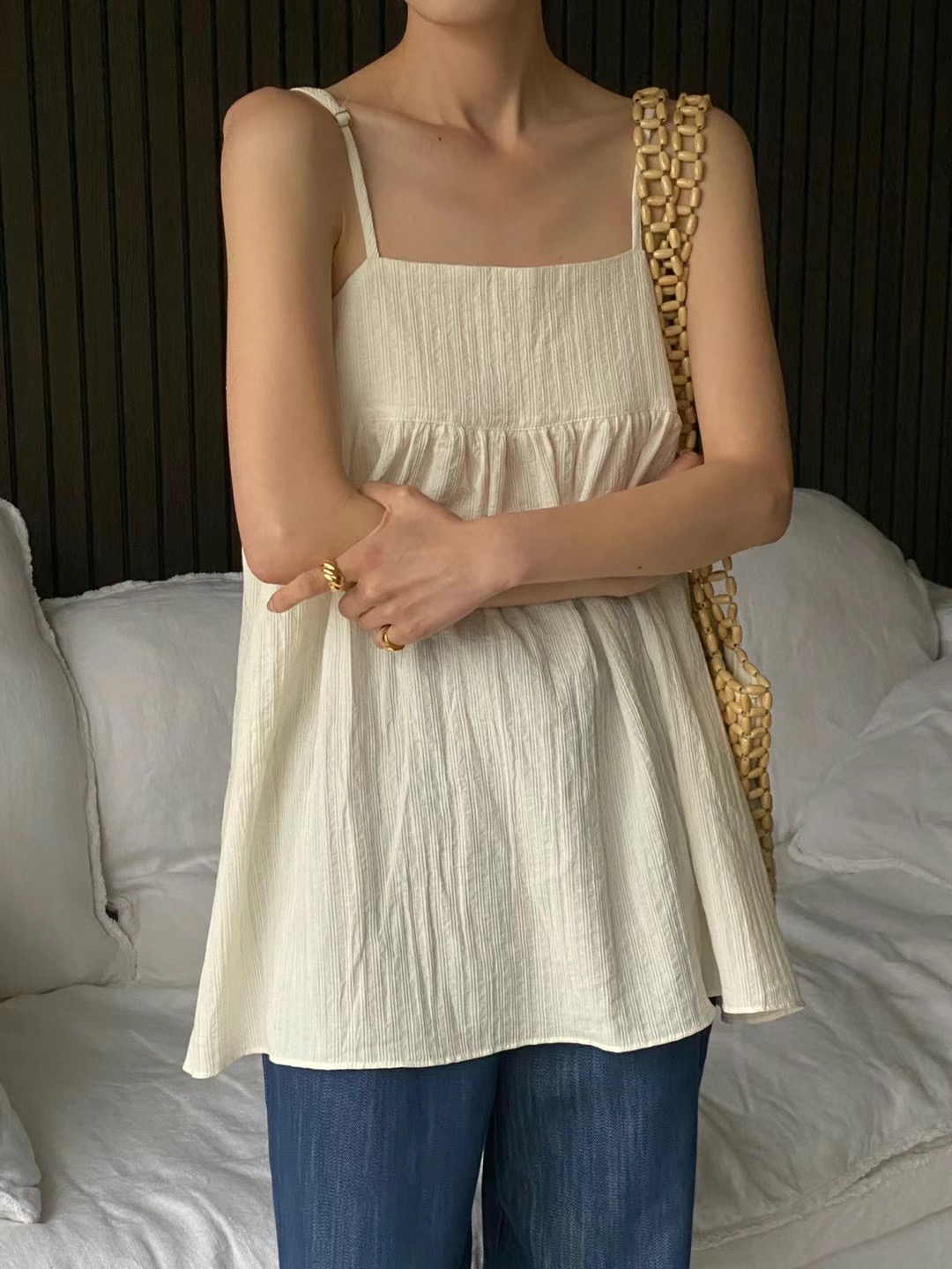 BABY PUSH直郵韓國代購女裝新品真品人氣時尚24春夏吊帶背心BABY PUSH吊帶/背心