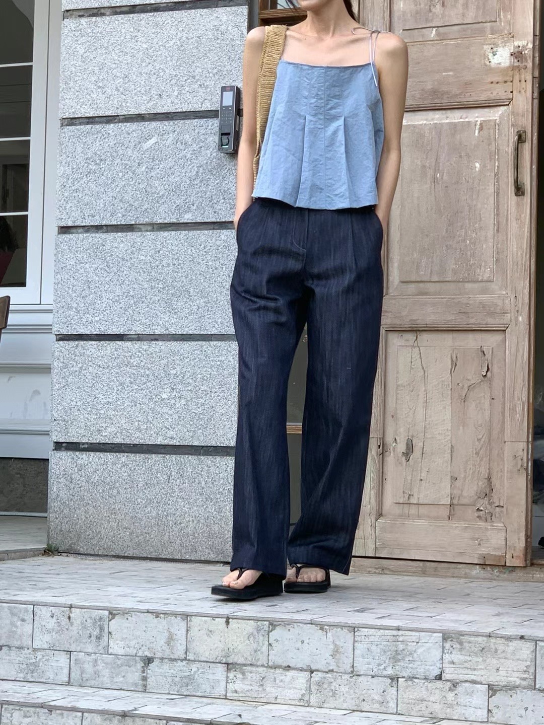 BABY PUSH韓國直郵女裝新款休閑職業真品熱賣推薦時尚牛仔褲BABY PUSH牛仔褲