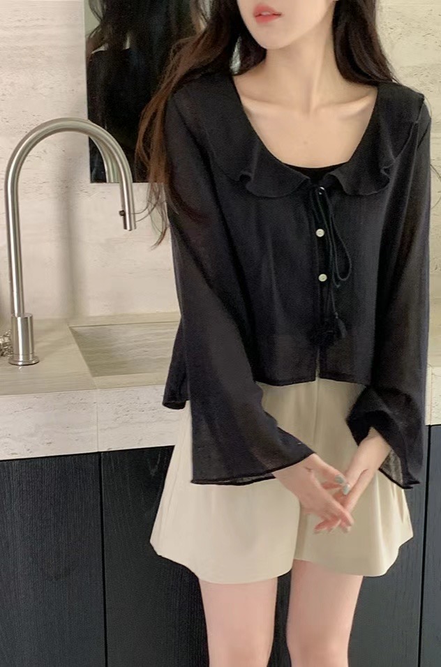 FORME韓國直郵東大門代購女裝新品時尚推薦職業襯衫蕾絲衫流蘇FORME襯衫/蕾絲衫