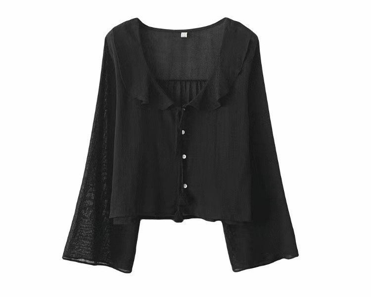 FORME韓國直郵東大門代購女裝新品時尚推薦職業襯衫蕾絲衫流蘇FORME襯衫/蕾絲衫圖色2