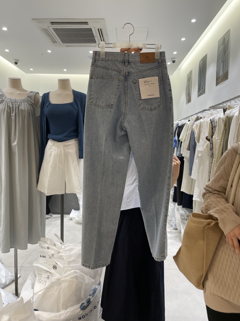 WOOD SAGE韓國直郵女裝新品24春夏真品熱賣人氣時尚牛仔褲WOOD SAGE牛仔褲