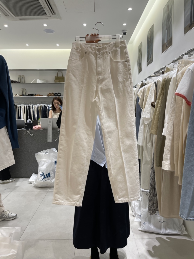 WOOD SAGE韓國直郵女裝新品24春夏真品熱賣人氣時尚牛仔褲WOOD SAGE牛仔褲