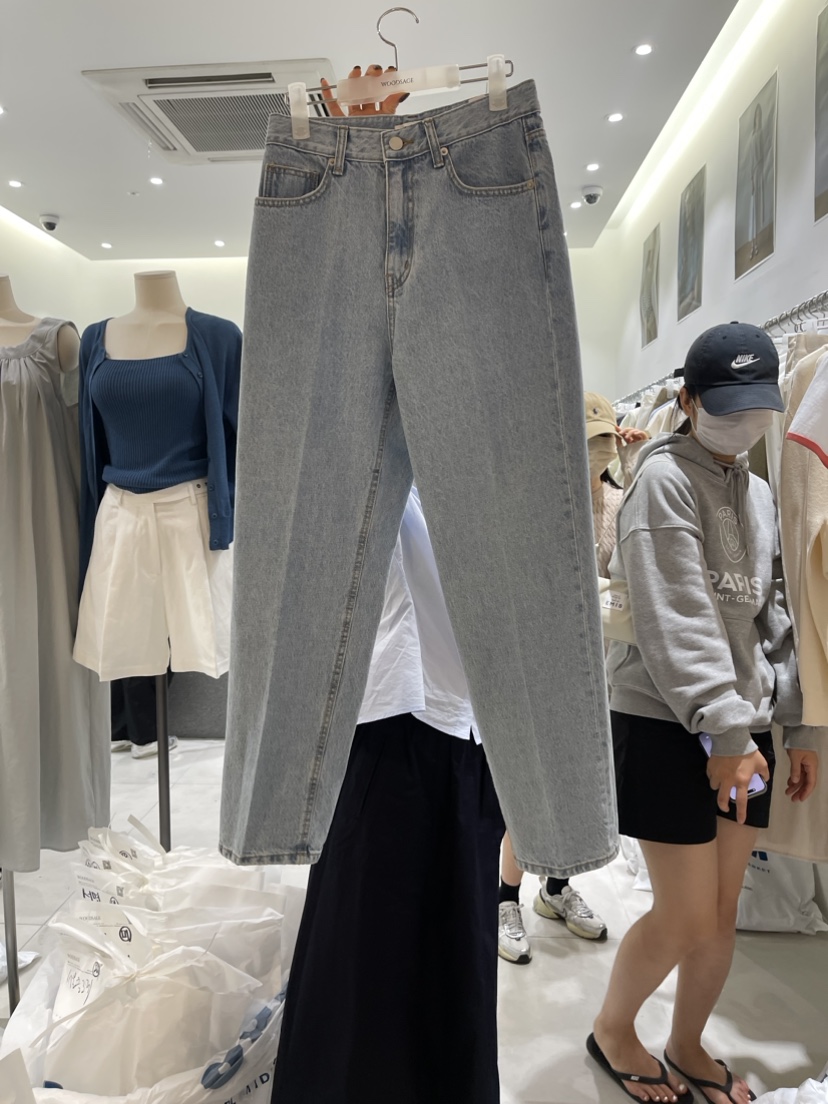 WOOD SAGE韓國直郵女裝新品24春夏真品熱賣人氣時尚牛仔褲WOOD SAGE牛仔褲