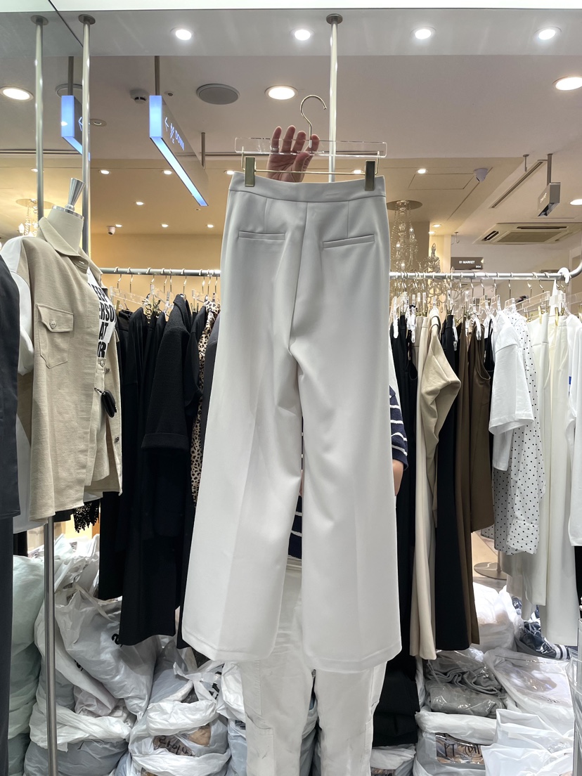 Workshop韓國直郵東大門代購女裝新品24春夏職業人氣休閑褲Work_shop休閑褲