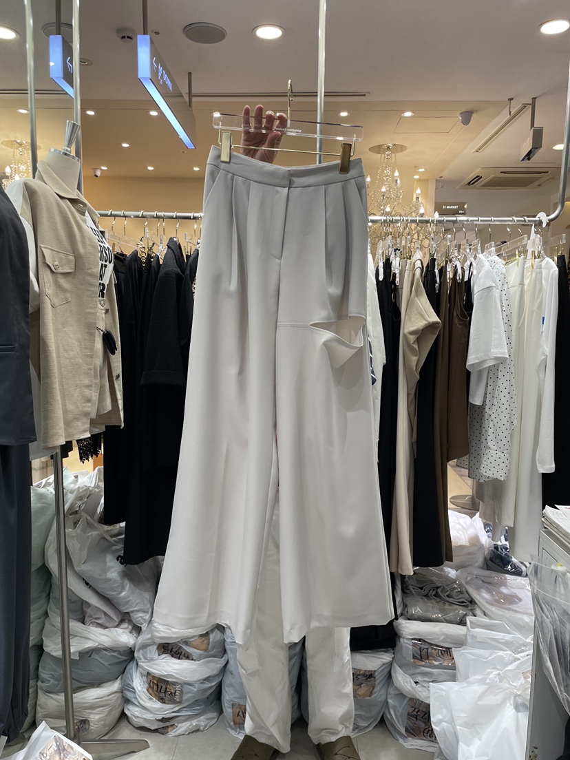 Workshop韓國直郵東大門代購女裝新品24春夏職業人氣休閑褲Work_shop休閑褲