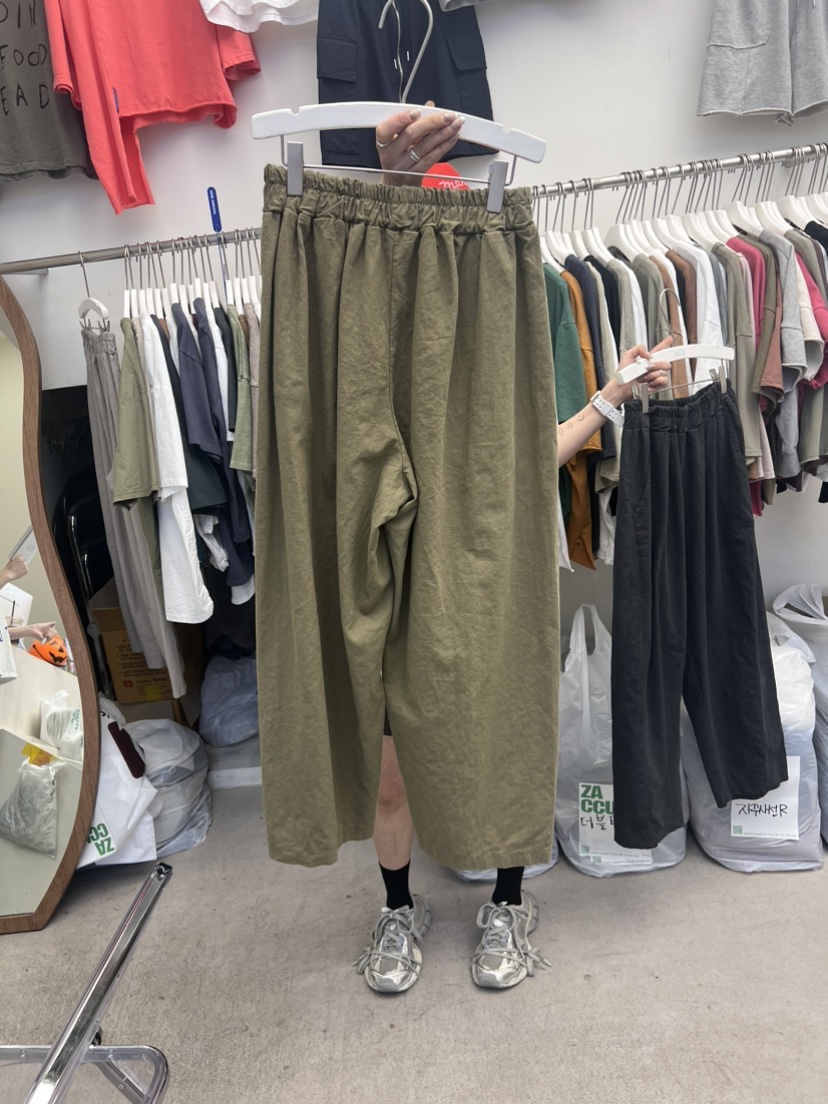ZACCU韓國直郵東大門代購女裝新品人氣推薦熱賣時尚休閑褲亞麻ZACCU休閑褲